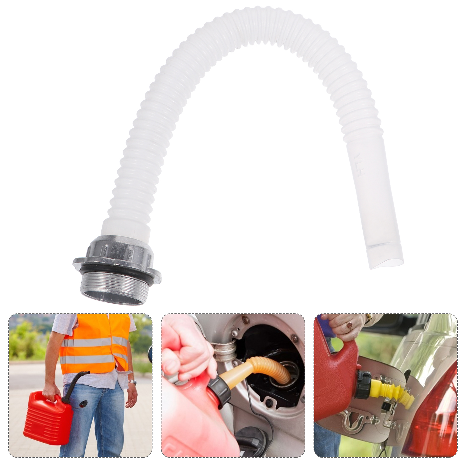 2pcs Fuel Can Spout Long Flexible Jerry Can Spout Nozzle Aluminum Fuel Can Nozzle