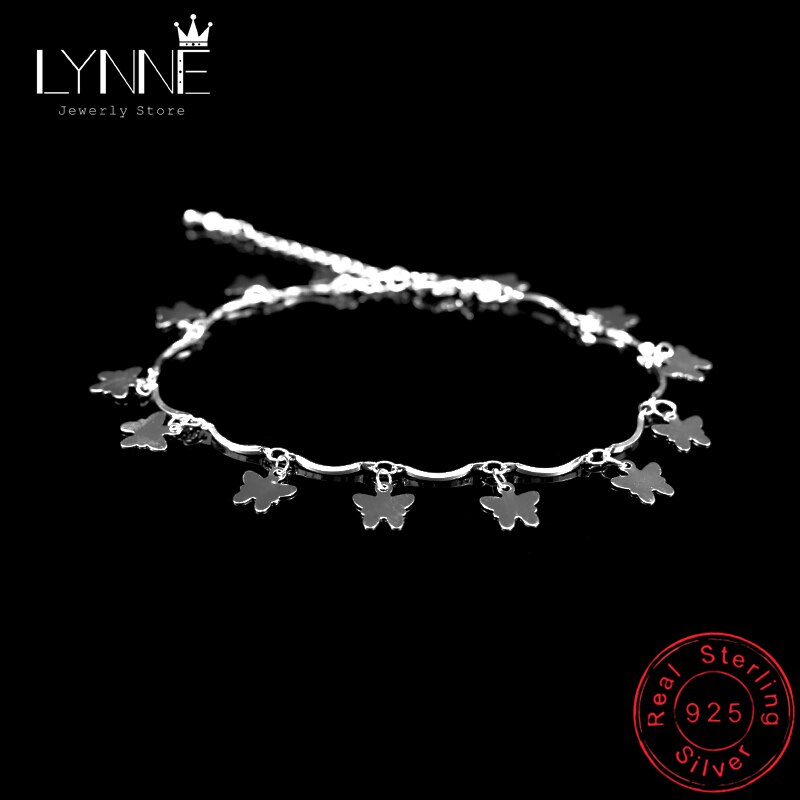 Mode Vlinders Hanger Enkelbanden Armband 925 Sterling Zilveren Bedel Vlinder Enkelband Voet Ketting Voor Vrouwen Sieraden