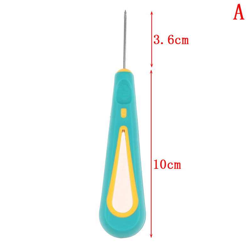 Punzón de aguja desmontable de 3 tamaños, cosido a mano, perforador de acero, punzón, agujas de costura para reparación de zapatos de cuero