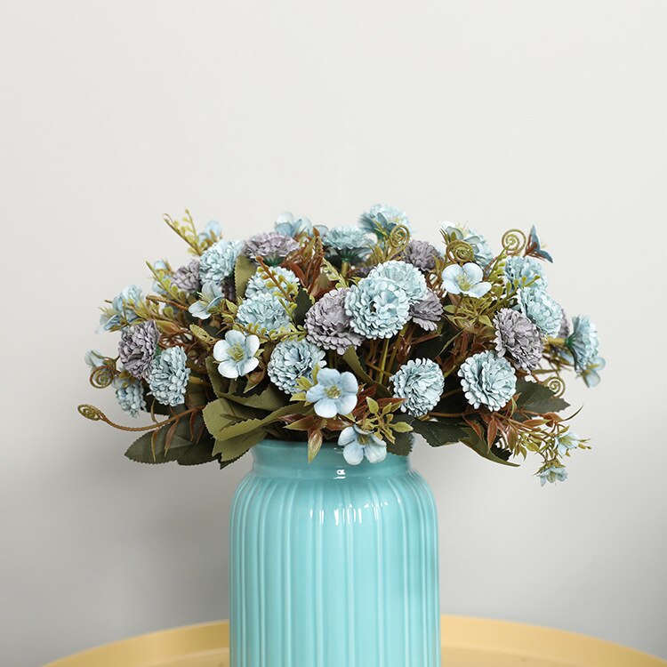 5 grener 11 hoder hjemme juledekor kunstig nellike bukett silke blomster mødre nellike blomst veggmaterialer