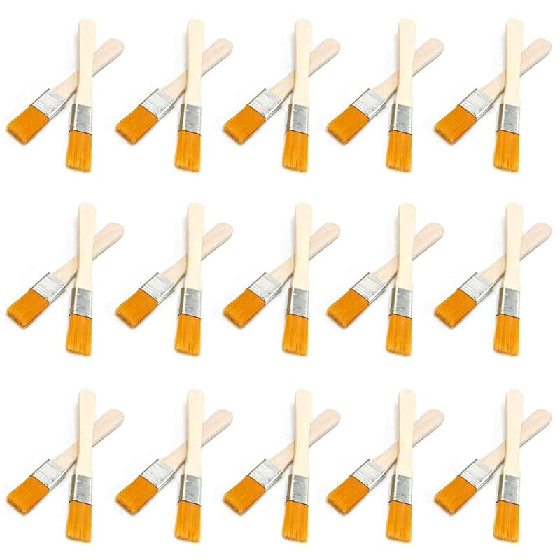 30 Stuk Verf Borstel Met Houten Handvat, Borstel Voor Reiniging En Stofverwijdering, gloss Verf Borstel, Olie Borstel: Default Title