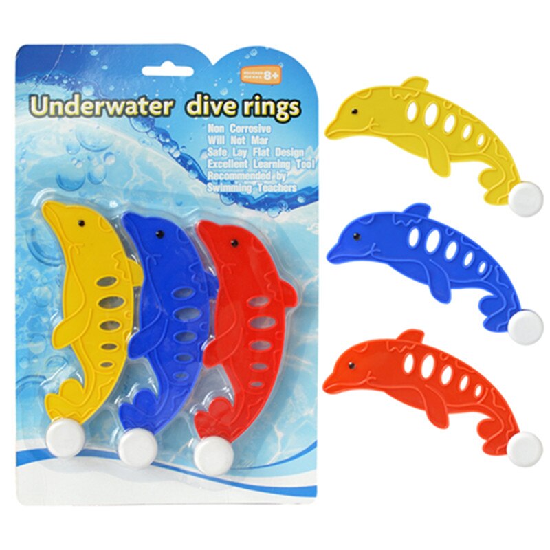 Hot Summer Shark Rocket lancio giocattolo divertente piscina gioco di immersioni giocattoli per bambini Dive Dolphin accessori giocattolo: 3pcs dolphin