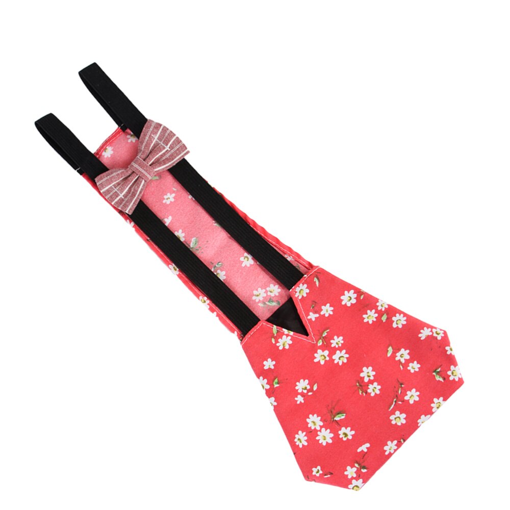 Pet frango pato fralda lavável aves de capoeira ganso roupas design bowknot com elástico engraçado ganso roupas (vermelho s)
