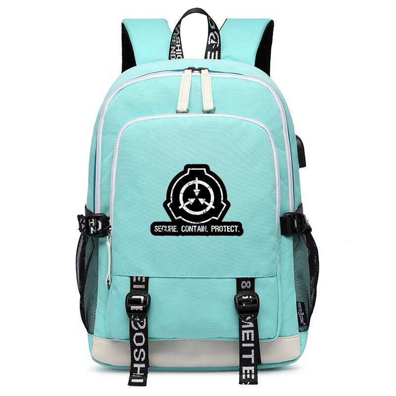 SCP Foundation Oxford Bookbag Large Travel Backpack Scp School Bags USB Charging Laptop Backpack Unisex Shoulder Bags Rugzak: 6