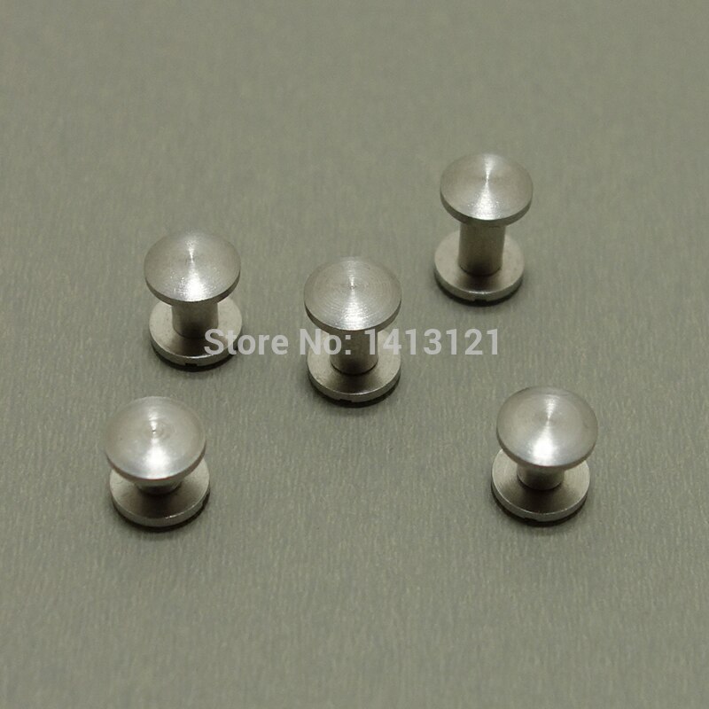 Diameter 8mm bågar stil plånbok väska chicago skruvbälte nit diy handgjorda läder plagg nyckelfodral hårdvara hjul spik väska del