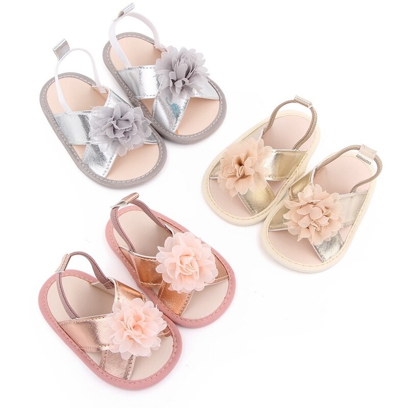 Sommer Baby Mädchen Sandalen Prewalker neugeboren Kind PU Leder Blume Kleinkind Neugeborenen Prinzessin Weiche Sohlen Anti-Unterhose lässig Baby schuhe