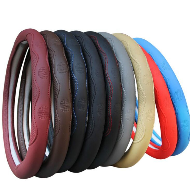 6 kleuren auto stuurhoes universeel volant vlecht op het stuurwiel antislip funda volante auto autostyling