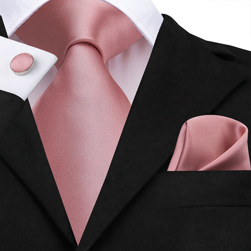 Cravate rouge en corail solide pour hommes | Cravate à Hi-Tie, en soie, style formel, Business, modèle de luxe, cravate de mariage, Gravatas, 100%