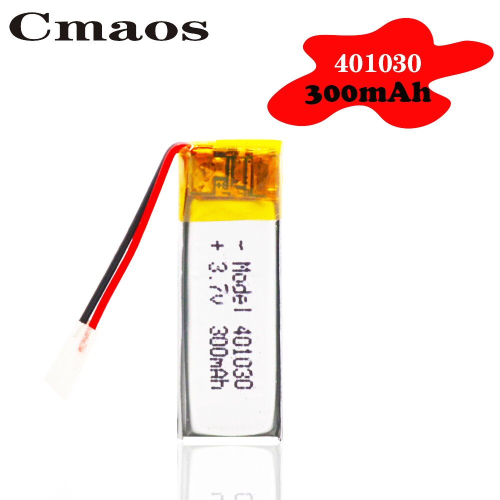 3.7V Lipo 401030 300mAh Lithium Battery For MP3 MP4 GPS Rechargeable Reading Pen Headset DVD tablet Bluetooth camera Lipo cell