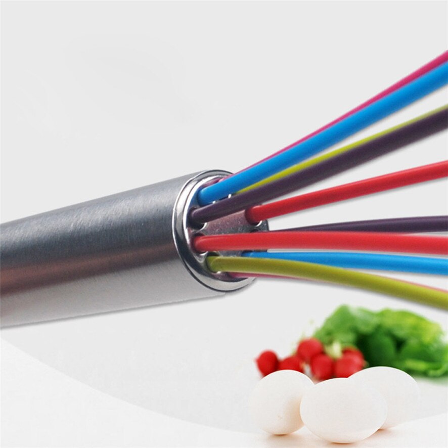 Kitchen Premium Silicone Whisk With Heat Resistant Non-Stick Silicone Whisk Cook Non-Stick Silicone Whisk Cooking Tool#T
