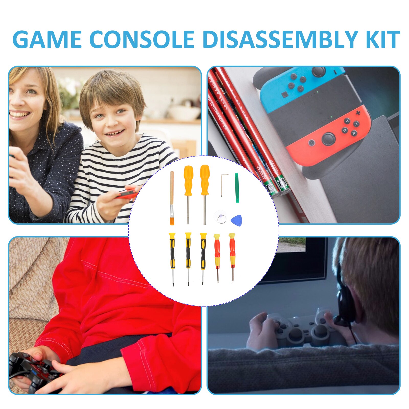 1 set schraubendreher-reparaturwerkzeug für spielkonsolen und gamepads zum öffnen des gehäuses