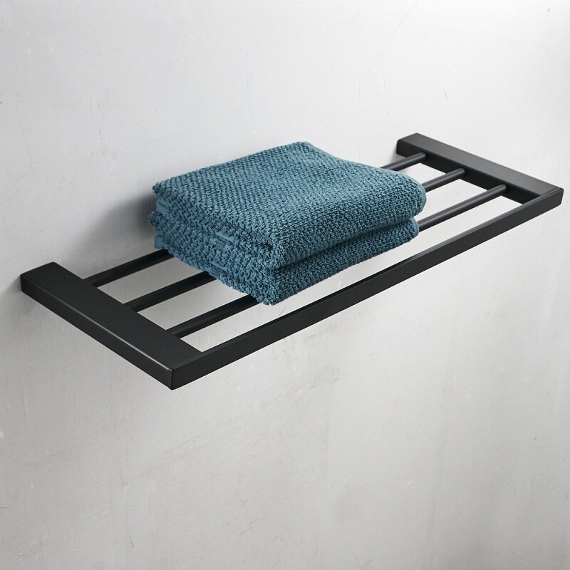 Matte Black Bath Hardware Sets Towel Rack Corner Shelf Paper Holder Towel Bar Stainless Steel Bathroom Hardware set