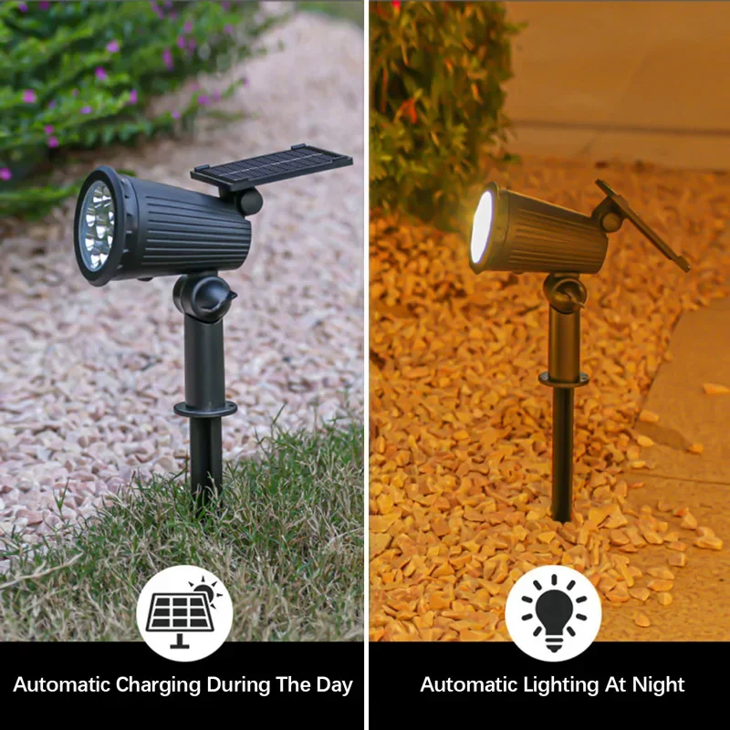 9-LED-zonne-spots buiten IP65 waterdichte helderheid verstelbare spotlicht tuin achtertuin oprit patio decorlamp