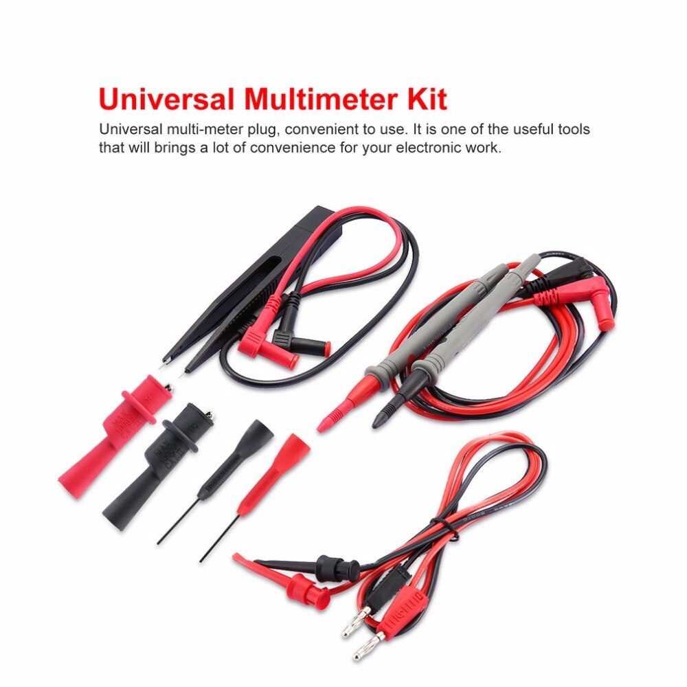 1 Paar 1000V 10A Amperemeter Test Cord Universele Multimeter Kit Multi Meter Voltmeter Lead Wire Probe Pen Kabel Witn 1 Paar Klemmen