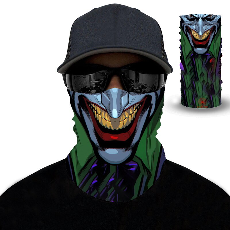 Écharpe de randonnée 3D clown écharpe magique Polyester microfibre Bandana sport cyclisme équitation Bandanas bandeau hommes femmes Bandanas: MJ333