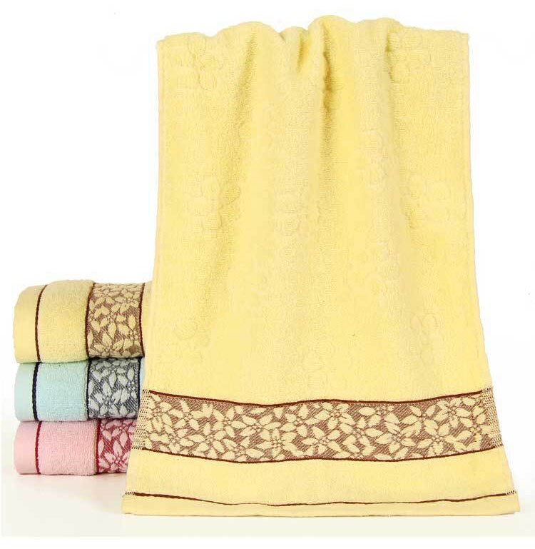 - 1pc 33*73cm Cotton Hand Towel Face Wash Cloth Dyed Plain Satin Jacquard ultra soft and absorbent Magic Towel