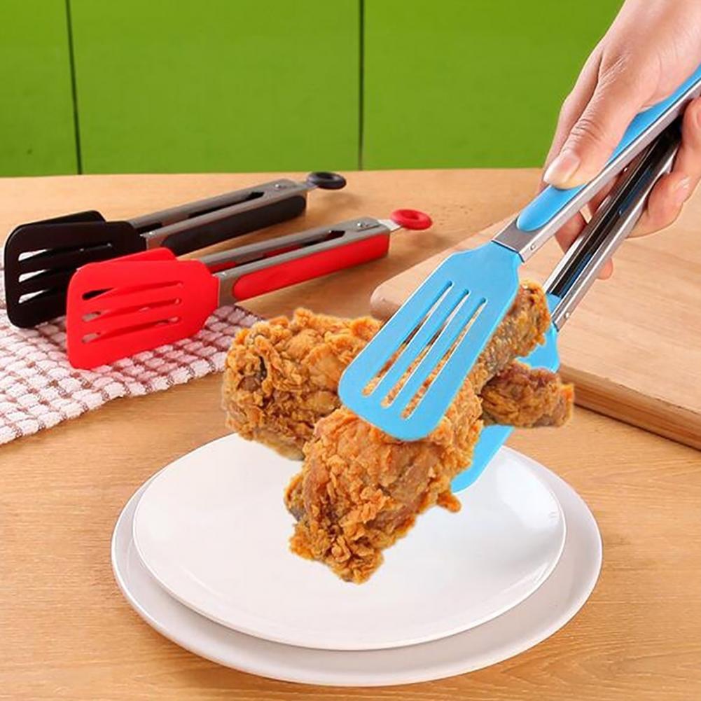 Keuken Tang Roestbestendig Glad Silicone Premium Rvs Locking Tang Voor Koken Bbq Clip Keuken Accessoires