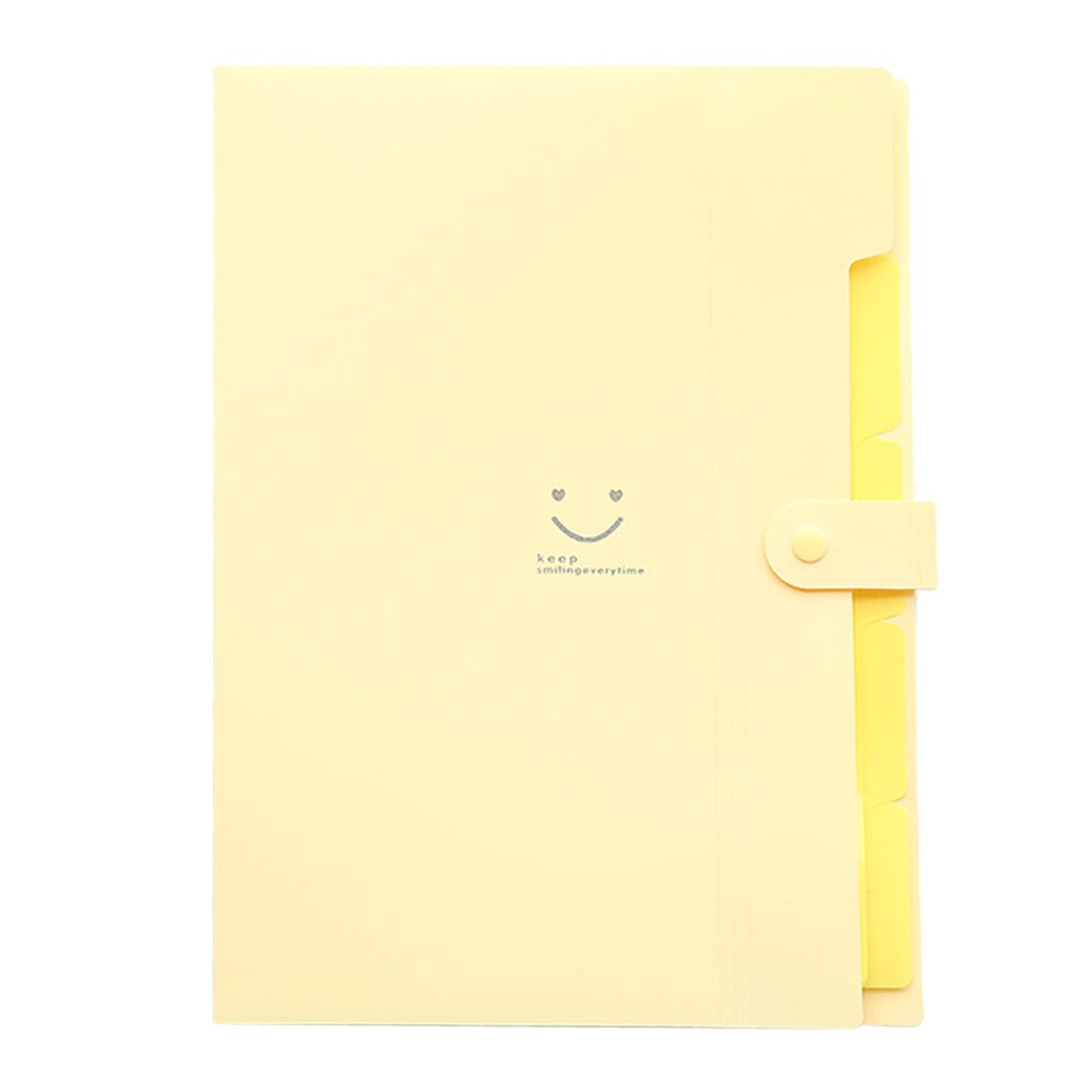 A4 Bestand Document Bag Pouch Bill Map Houder Organizer Fastener Kantoorbenodigdheden Verse Snoep Kleur Multi-layer Bestandsmap bestand: G