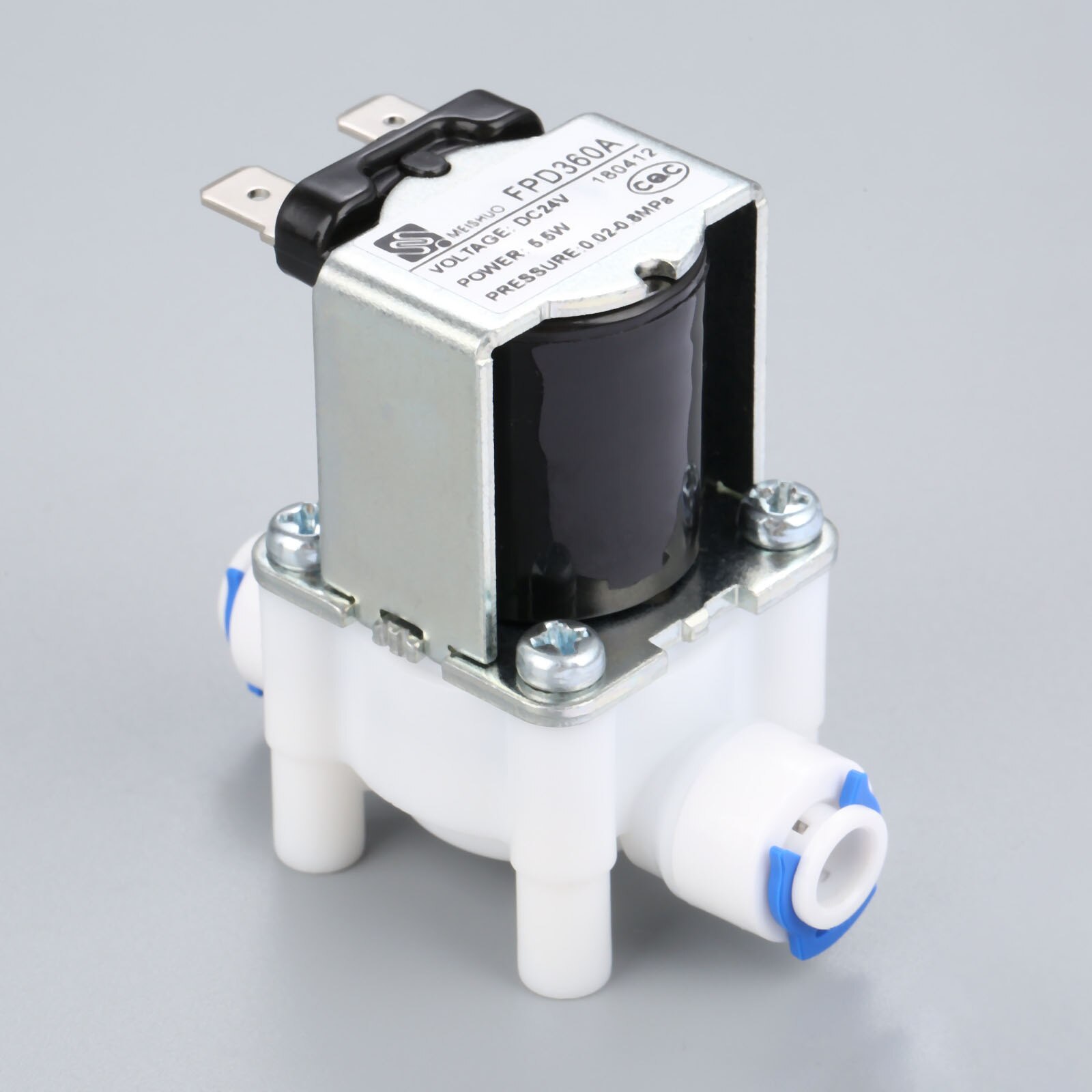 1Pc Electric Water Valve 24V DC Water Solenoid Valve 1/4" Hose Connector for RO Reverse Osmosis System Water Purifier Controller