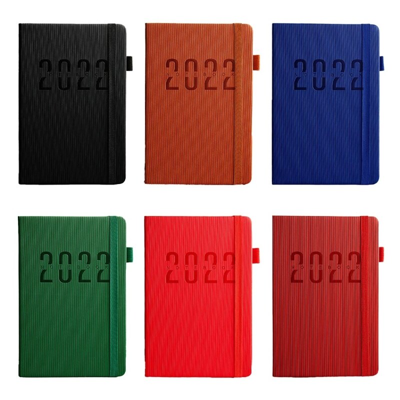 2022 Daily Planner Journal Appointment Diary Lined Daily Pages Hourly Timetable Spring Strap Closure for business Staff 1XCE