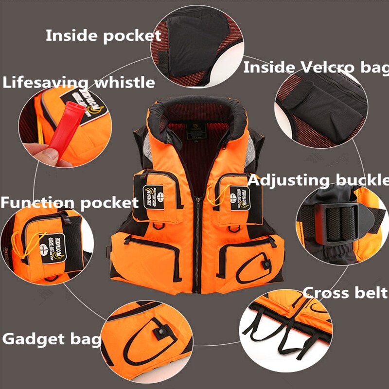 Kamizelka ratunkowa Unisex poliester pływanie kamizelka ratunkowa L-XXL 2021 kamizelka wędkarska Outdoor Sport kamizelka bezpieczeństwa kamizelka ratunkowa Drifting żeglarstwo kajak