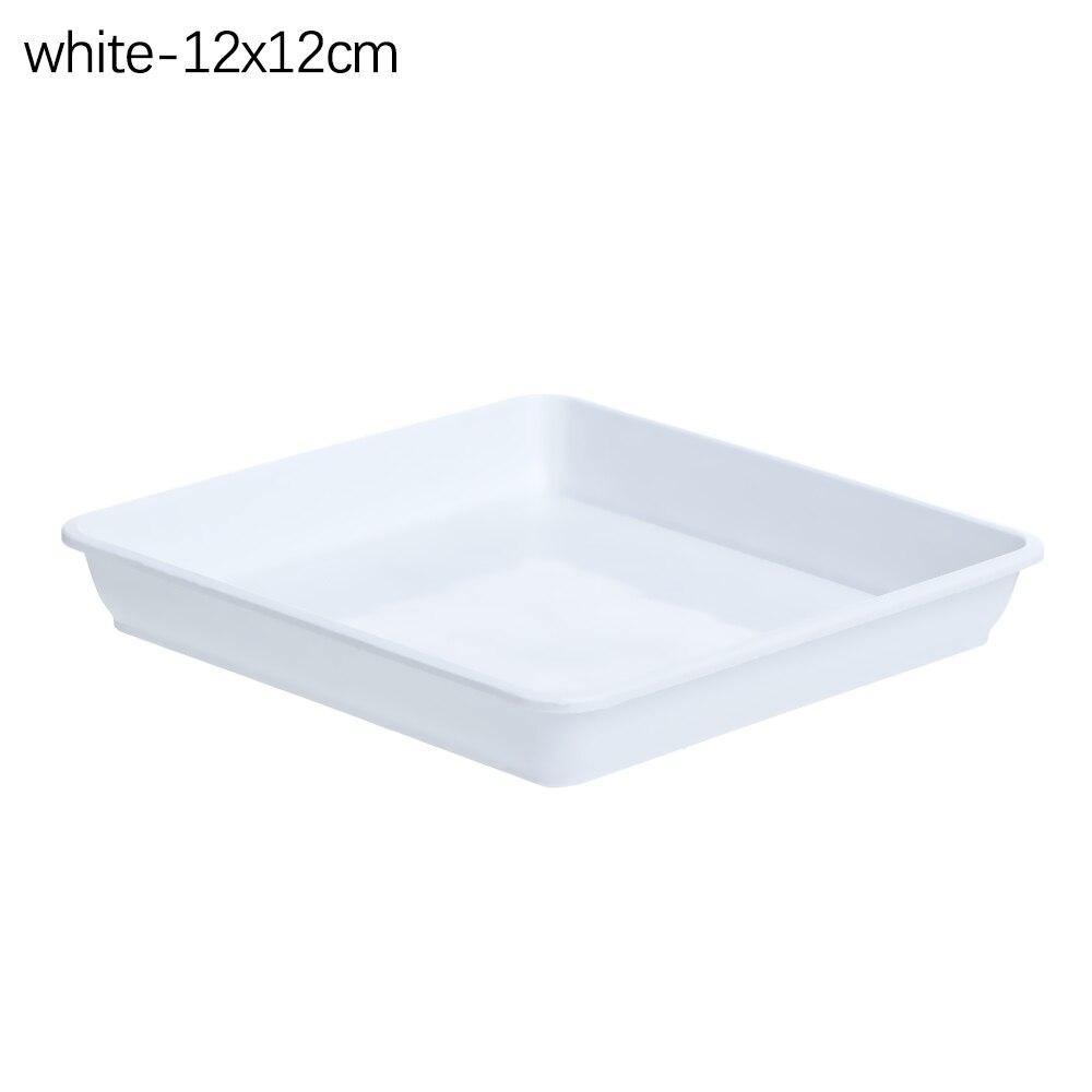 1PC Langlebige Pflanze Untertasse Drip Trays Kunststoff Tray Untertassen Indoor Outdoor Garten Blumentopf Platz Home Garten Liefert: white 12x12cm