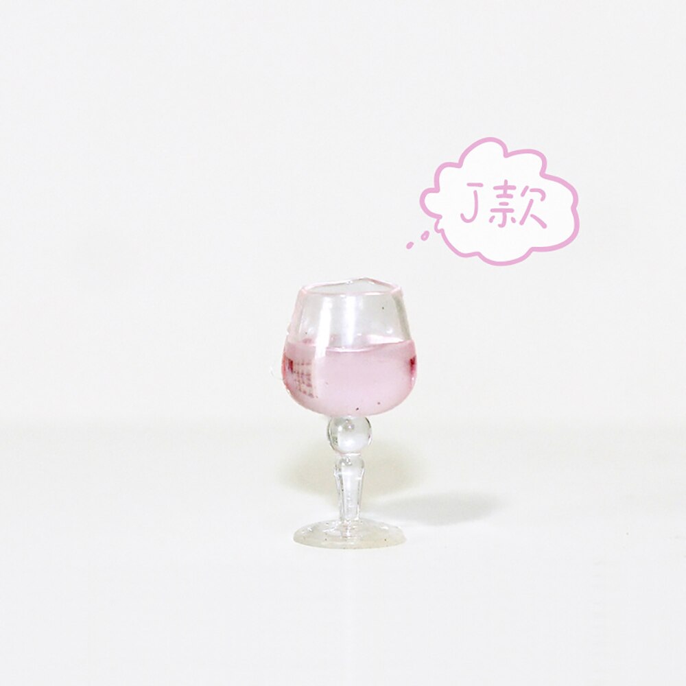 1Pcs 1/12 Dollhouse Miniature Accessori Mini Cocktail di Vetro Modello di Simulazione di Giocattoli Della Tazza per la Bambola Decorazione Della Casa: J