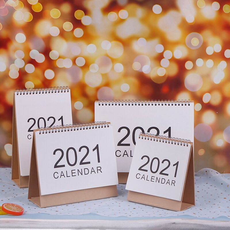 Calendário de mesa 2020-2021 enfeites de mesa nota de trabalho calendário de ano novo programação