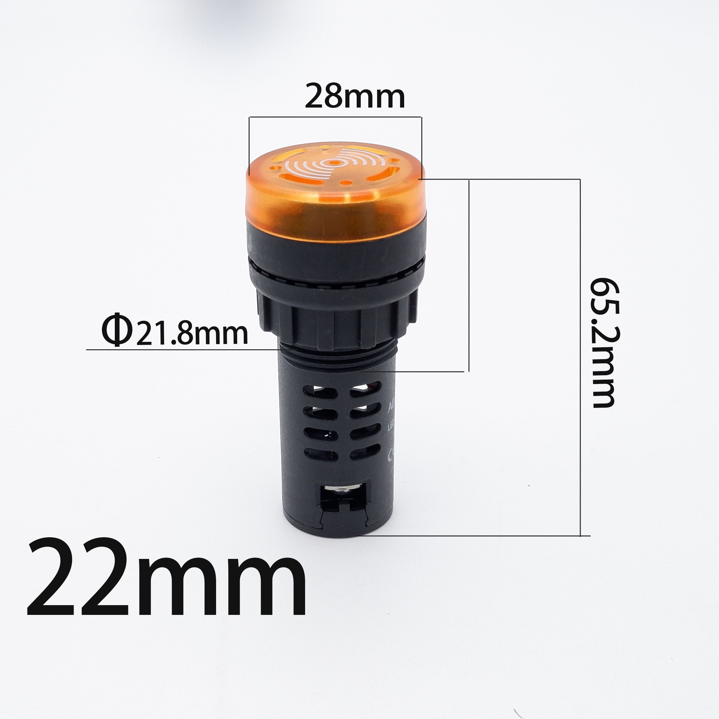Buzzer 16mm 22mm, stroboscope, indicateur d'alarme, son 12V 24V 220V, voyant d'avertissement sonore Intermittent, jaune, rouge, vert
