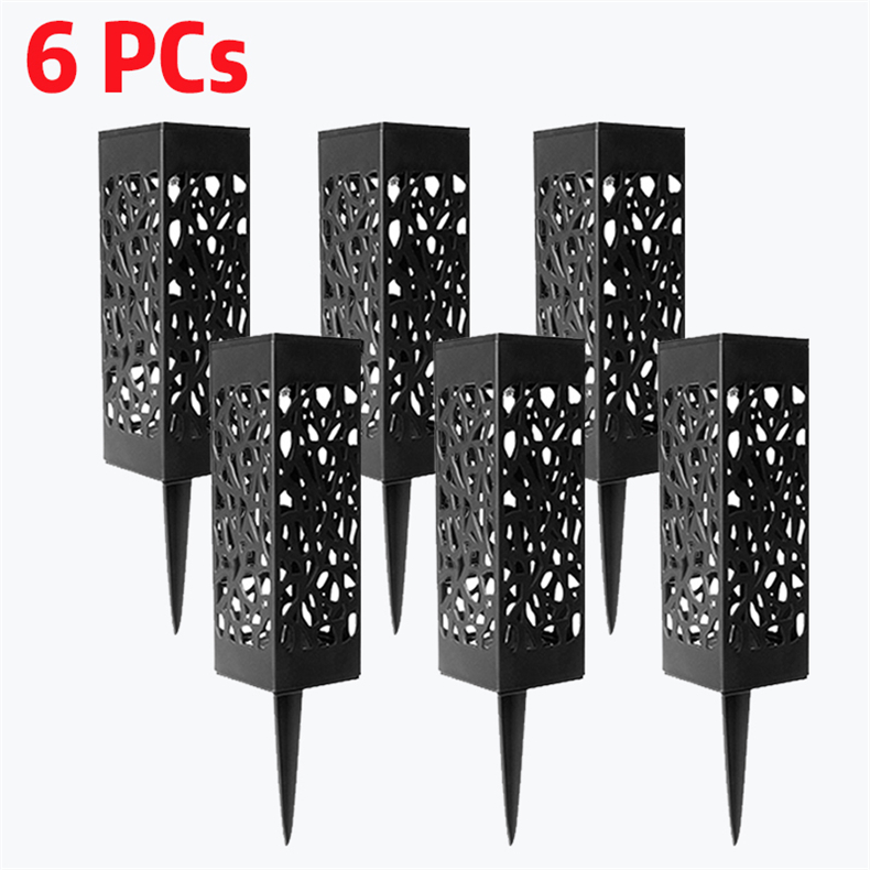 2 In 1 Solar LED Lawn Light Outdoor Waterproof Garden Decor Lamp for Pavilion Yard Landscape Buried Lamps Garden Lawn Lights: 6pcs / Warm light