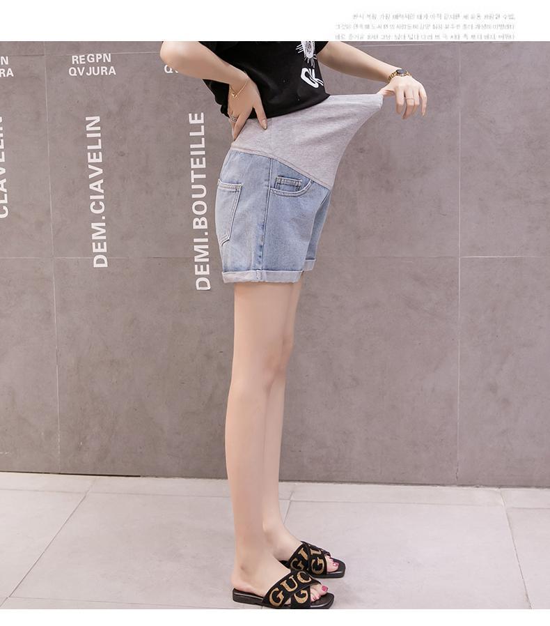 neue Sommer Schwangere Frauen Dünne Bauch Kurze Jeans Mutterschaft Lose Denim Shorts H107