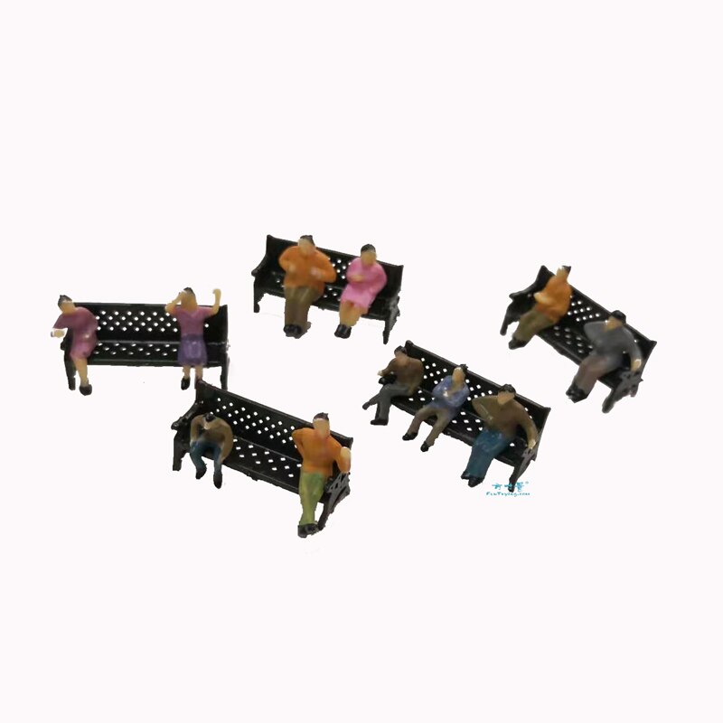 2 pezzi 1/87 ho modello parco panca/mini panca modello parchi in miniatura artigianato per la casa giardini ornamento/treno/ferrovia/ferrovia disposizione