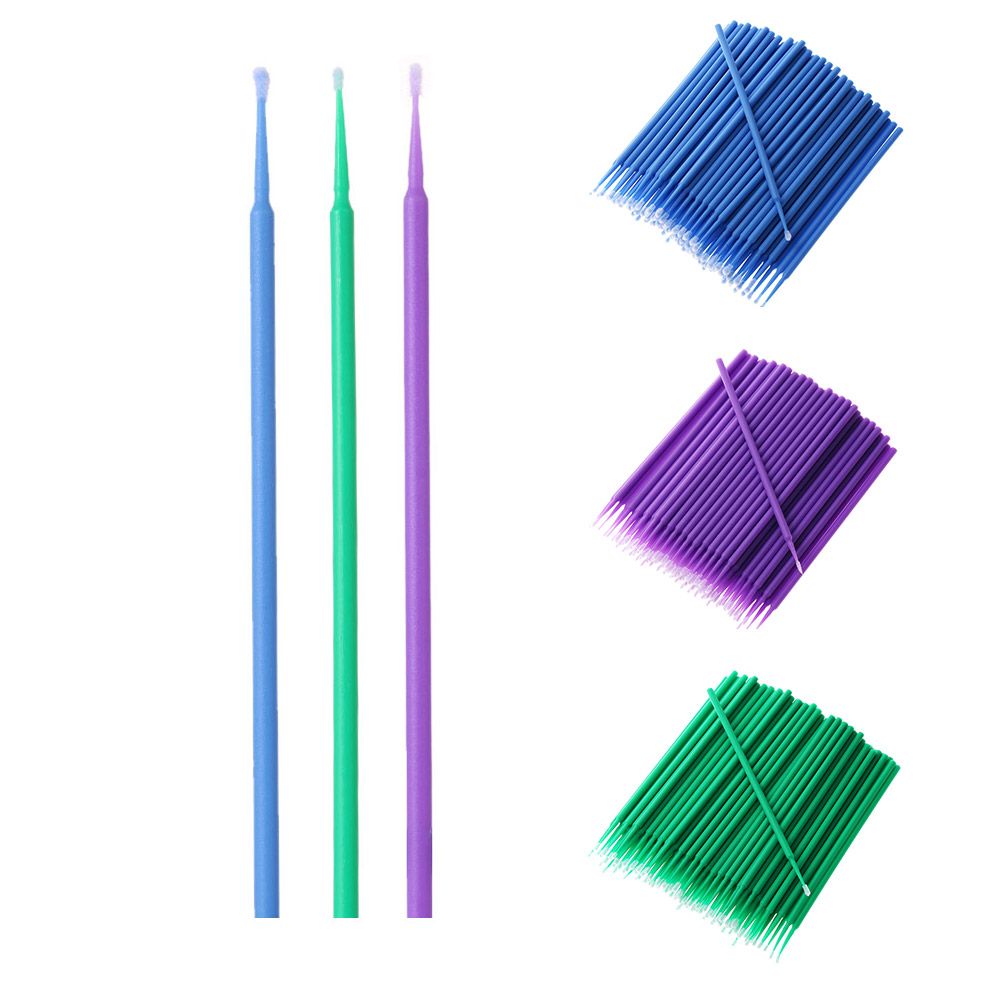 100 Stks/partij Auto Mini Hoofd Borstels Verf Touch-Up Up Verf Micro Borstel Tips Auto Onderdelen Hoofd Mini Spray auto Applicator Stick