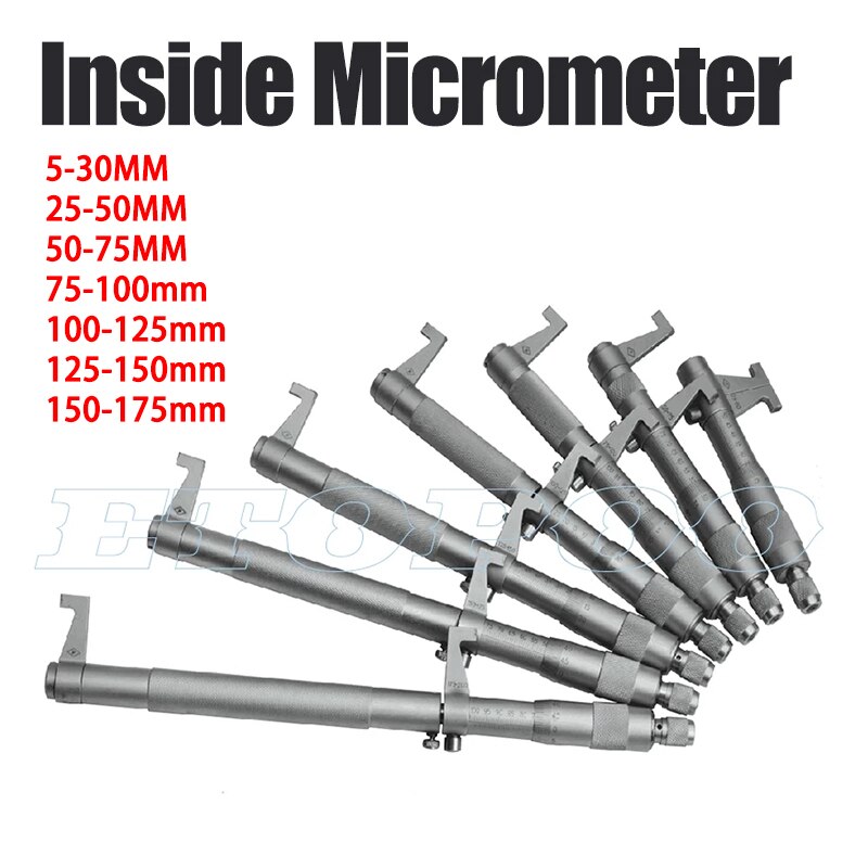 Inside Micrometer Internal Diameter Metric Screw Carbide Precision Measuring Instrument Metric Micrometers Carbide Gauge Tools