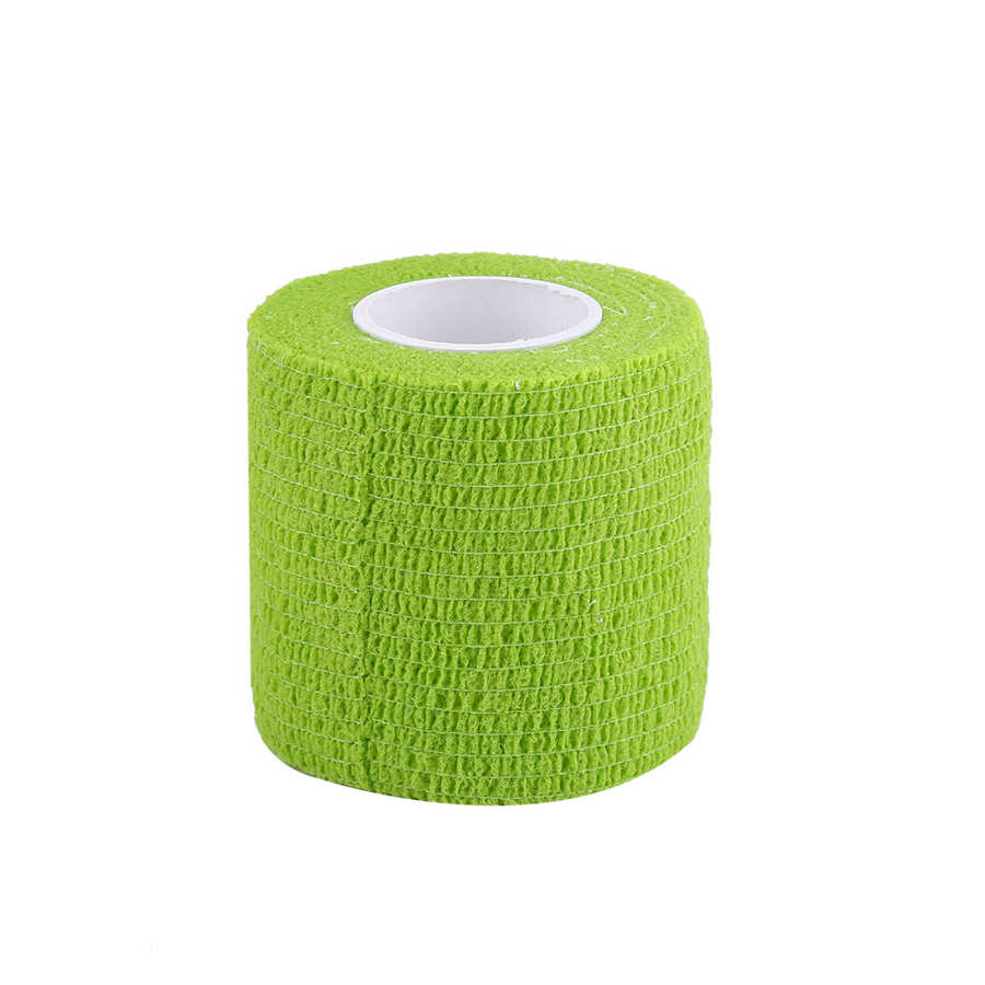5 Rolls/set Waterproof Self Adhesive Bandage Finger Joints Wrap Sports Care Tape: Green