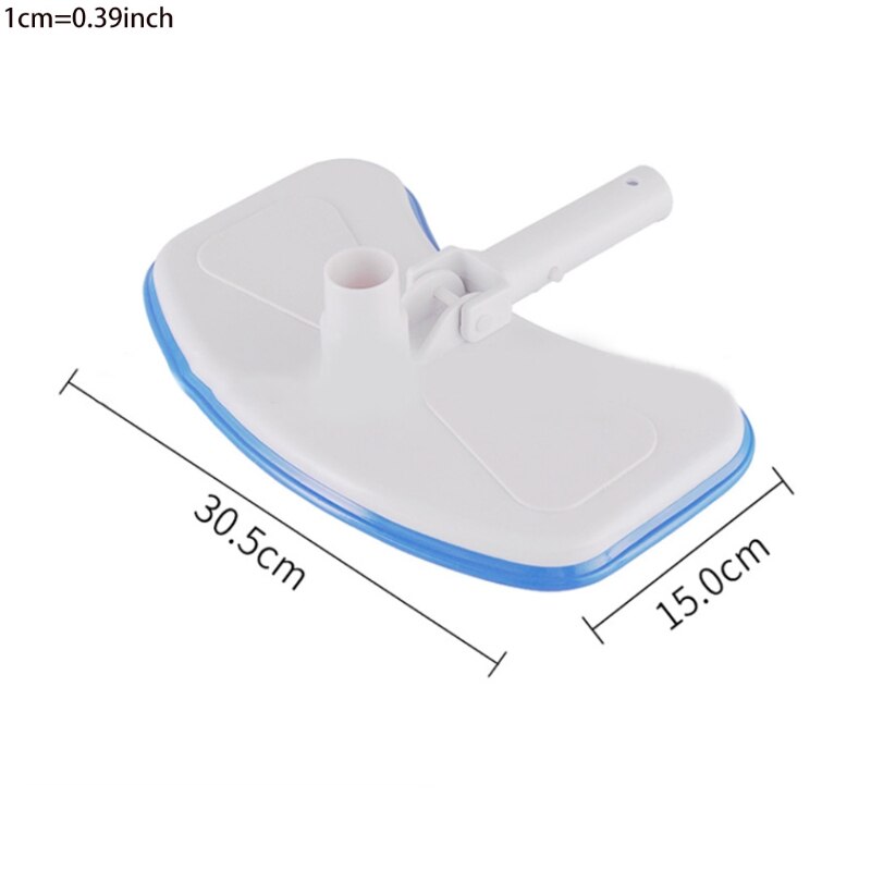 Ventouse de nettoyage de piscine bleu blanc 30.5x15cm, pour le nettoyage de piscines enterrées et hors sol