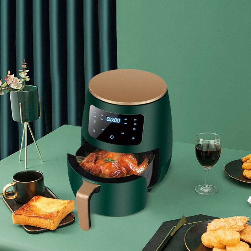 CUKYI 4.5L Household Electric Air Fryer Multifunction Oil-free Smokeless Baking Oven Non-stick Automatic Healthy BBQ Machine