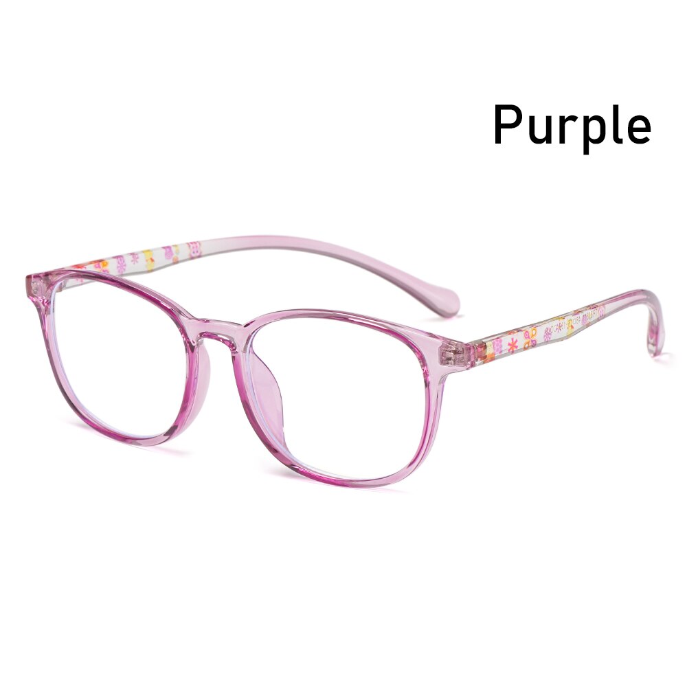 Children Glasses Ultralight TR90 Kids Anti Blue Light Glasses Boys Girls Computer Goggles Blue Ray Blocking Eyewear: purple