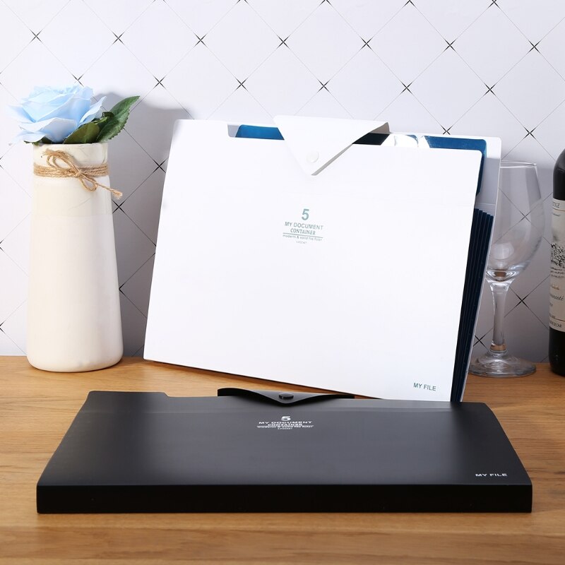 5 Layer Expanding File Folder Organ Bag A4 Organizer Paper Holder Document Stationery File Folder