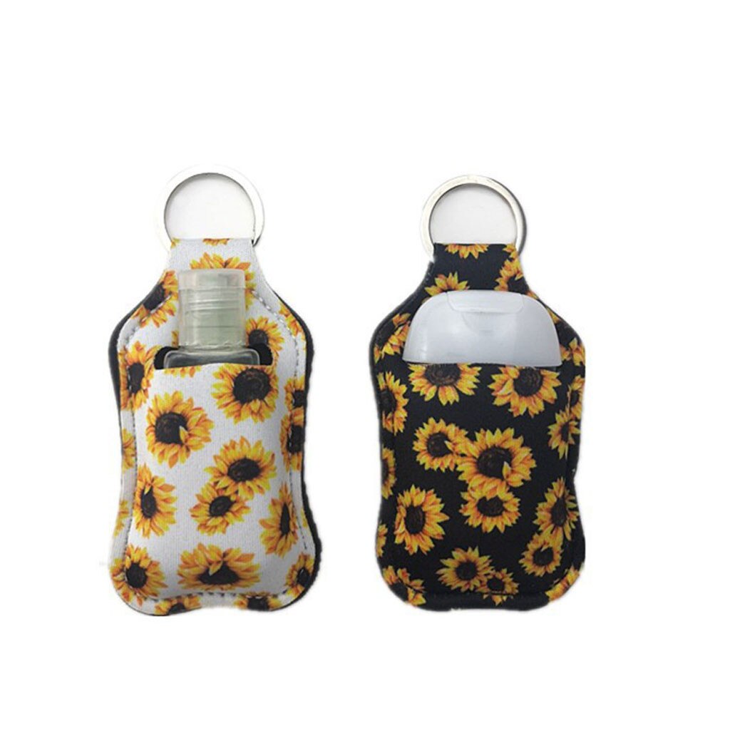 Hand Sanitizer Keychain Holder Portable Travel Bottle Refillable Containers Flip Cap Reusable Bottles with Keychain Carrier