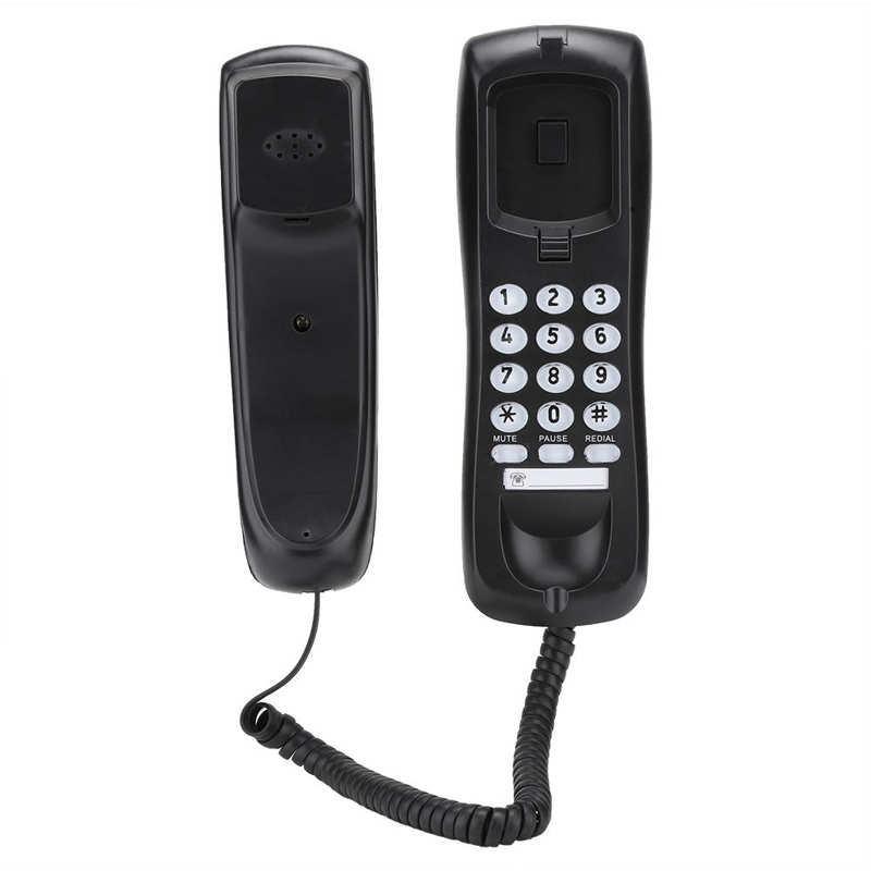 Vaste Telefoon Wandmontage Telefoon Desktop Vaste Bedrade Telefoons Re-Dial Pauze Mute Functie Voor Home Office Hotel Mini telefoon