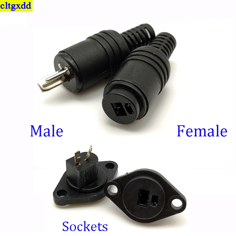 1piece 2-pin DIN speaker cable plug male and female power signal audio adapter mini accessory DIN plug screw terminal connector