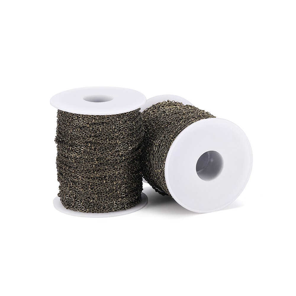 5 Meter Koperen Twisted Kettingen Kralen Kabel Link Clip Kralen Ketting Voor Diy Enkelbandje Kettingen Armband Sieraden Maken Levert: M / WHITE