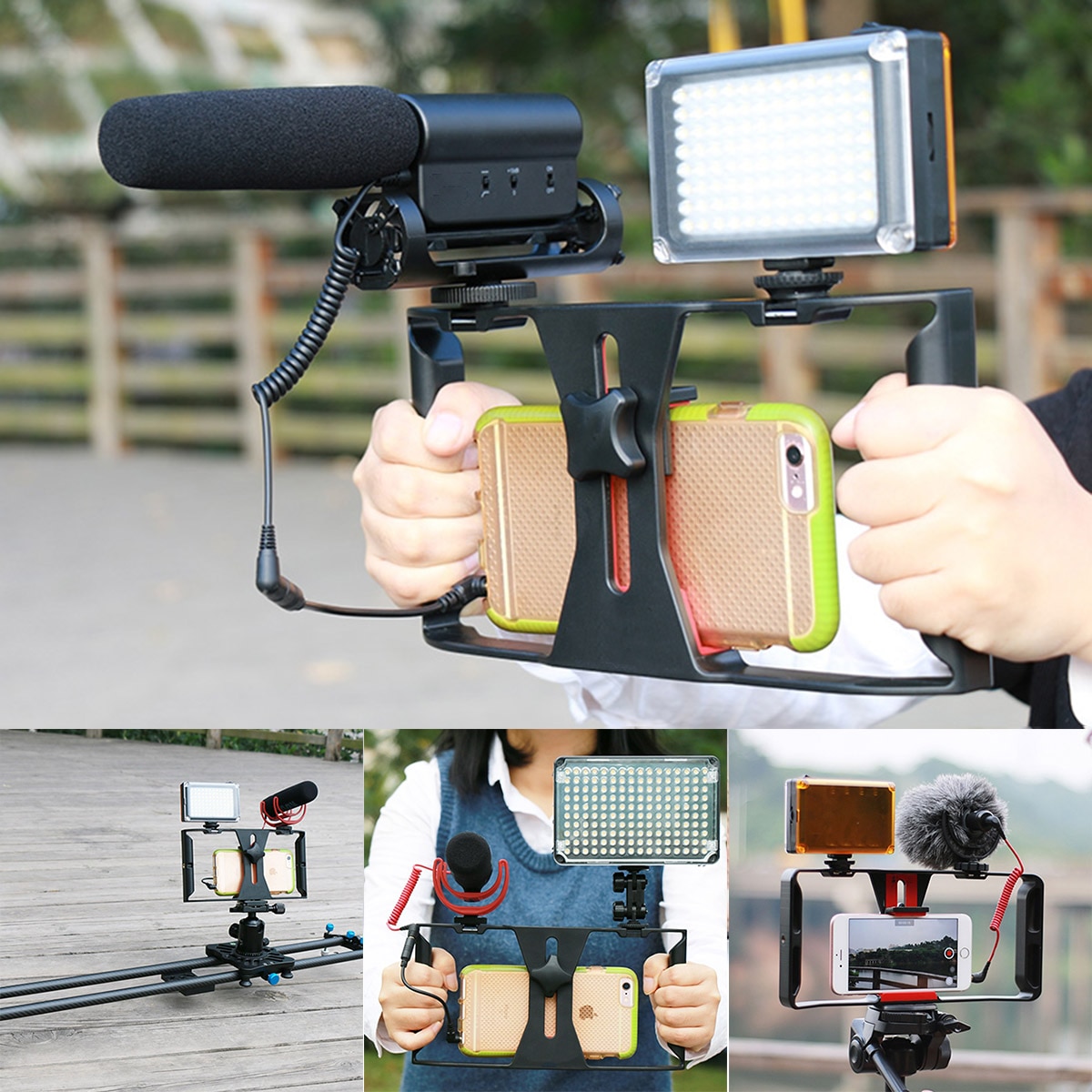 Video Kamera KäFeige Stabilisator Film Stetige Griff, Der Griff Anlage Für Handy, Mobiltelefon Clever Handys Video Halfter Hand Griff Halterung