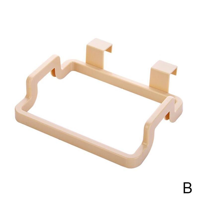 Foldable Hanging Trash Rubbish Bag Holder Garbage Bag Rack Cupboard Cabinet Storage Hanger For Trash Can Kitchen Garbage Bags: B