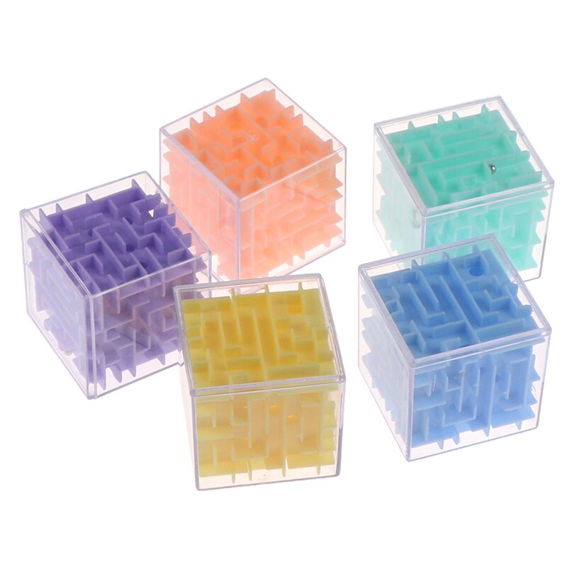 3D Doolhof Magische Kubus Transparant Zeszijdige Puzzel Speed Cube Rollende Bal Game Cubos Doolhof Speelgoed Voor Kinderen Educatief