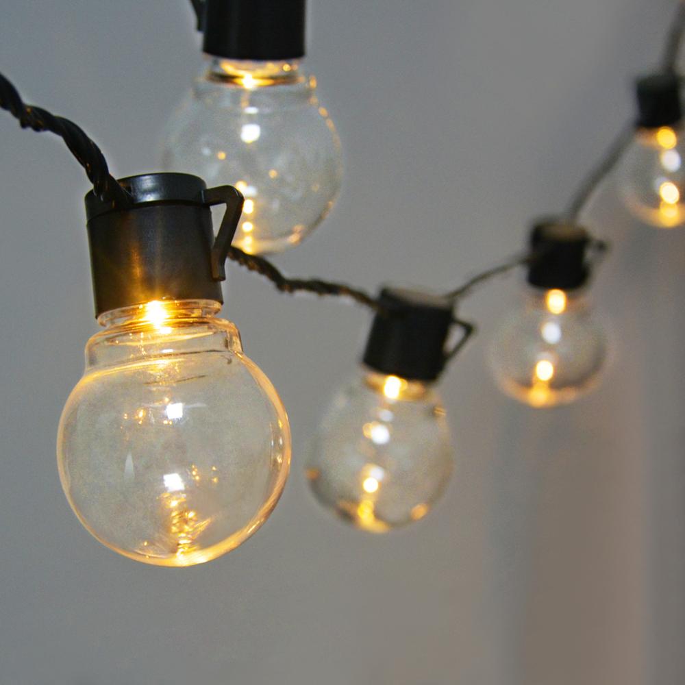 Led lys udendørs 10/20 globuspærer 220v lyssnore haveplæne væglampe til baggård terrasse bryllup juledekoration