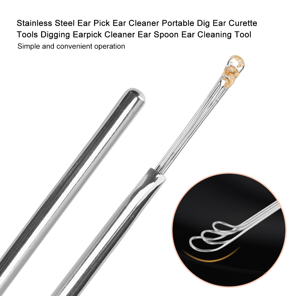 1 Pc Ohr Reiniger Ohr wählen Edelstahl Graben Earpick Reiniger Ohr Löffel Ohr Reinigung Werkzeug graben Kürette Gesundheit Pflege werkzeug
