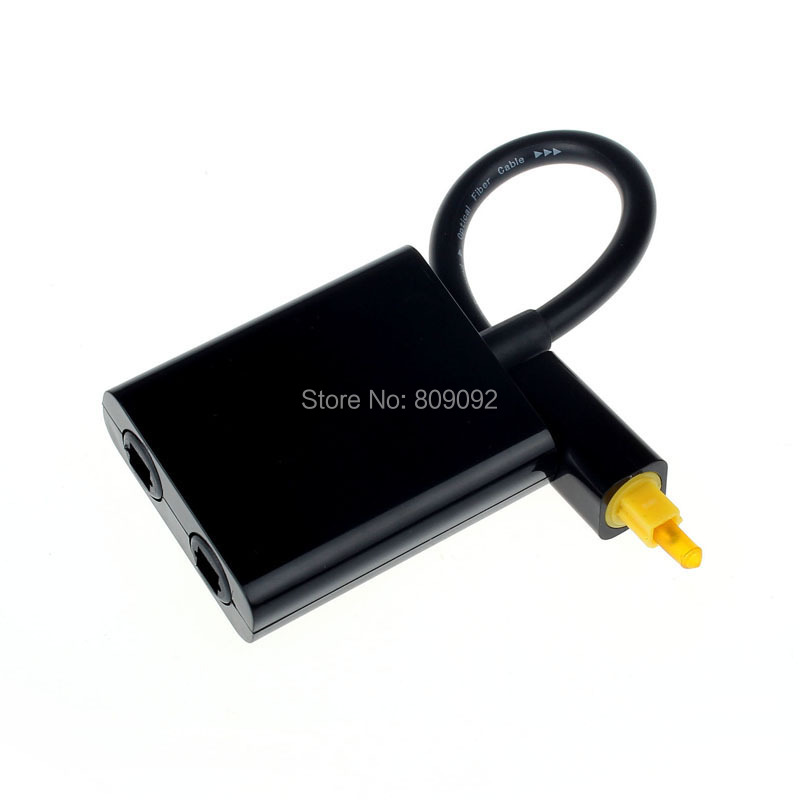 Digital toslink optisk fiber spdif 1 to 2 lydkabeladapter y-splitter til dvd cd tv