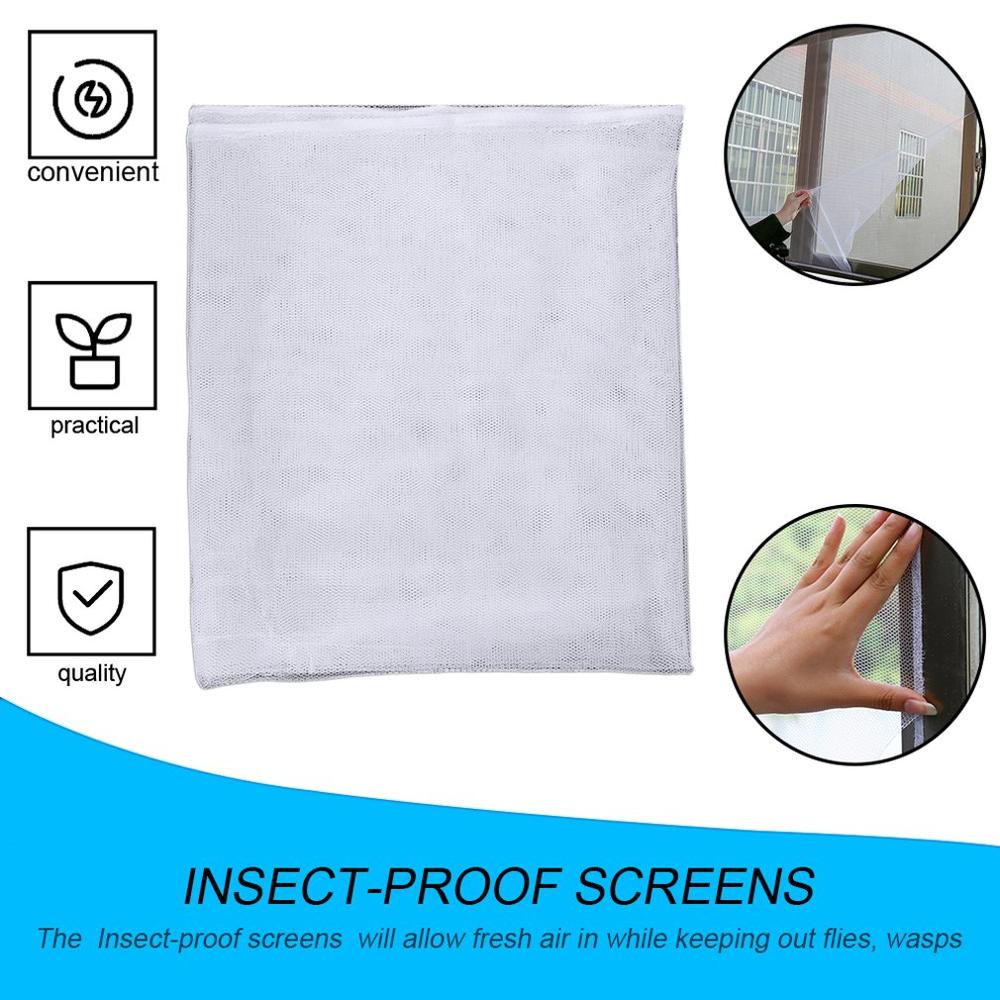130 x 150cm anti-myg dør vindue net mesh stof gardin beskytter flyscreen dørskærm sommer stil mesh net